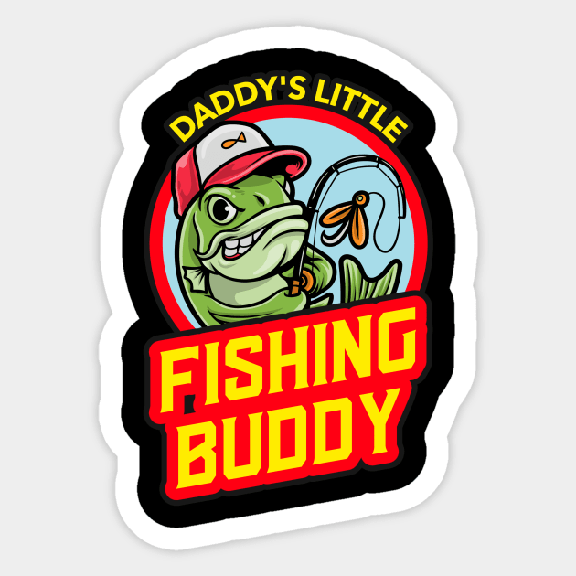 Daddy's Little Fishing Buddy | Cute Fishing Sticker by KidsKingdom